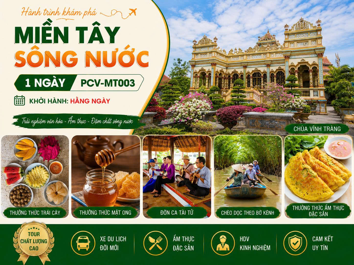 MIỀN TÂY SÔNG NƯỚC 1 NGÀY - PCV-MT003